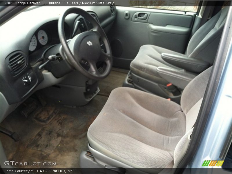 Butane Blue Pearl / Medium Slate Gray 2005 Dodge Caravan SE