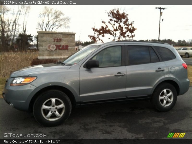 Steel Gray / Gray 2007 Hyundai Santa Fe GLS 4WD