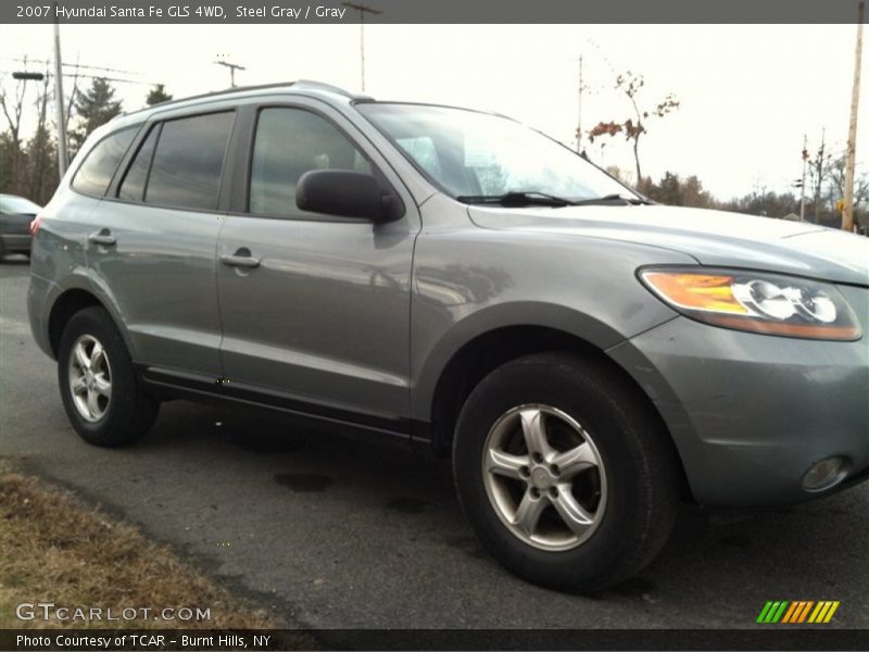 Steel Gray / Gray 2007 Hyundai Santa Fe GLS 4WD