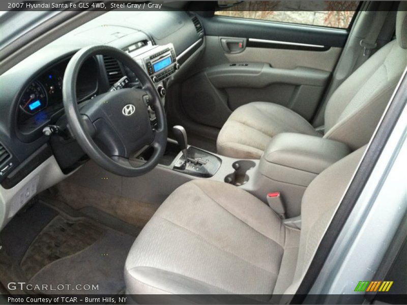 Steel Gray / Gray 2007 Hyundai Santa Fe GLS 4WD