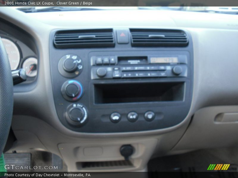 Clover Green / Beige 2001 Honda Civic LX Coupe