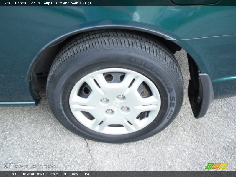 Clover Green / Beige 2001 Honda Civic LX Coupe