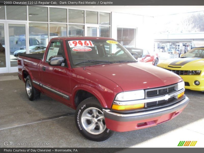Dark Cherry Red Metallic / Graphite 2003 Chevrolet S10 LS Regular Cab