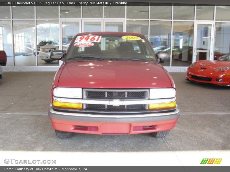 Dark Cherry Red Metallic / Graphite 2003 Chevrolet S10 LS Regular Cab
