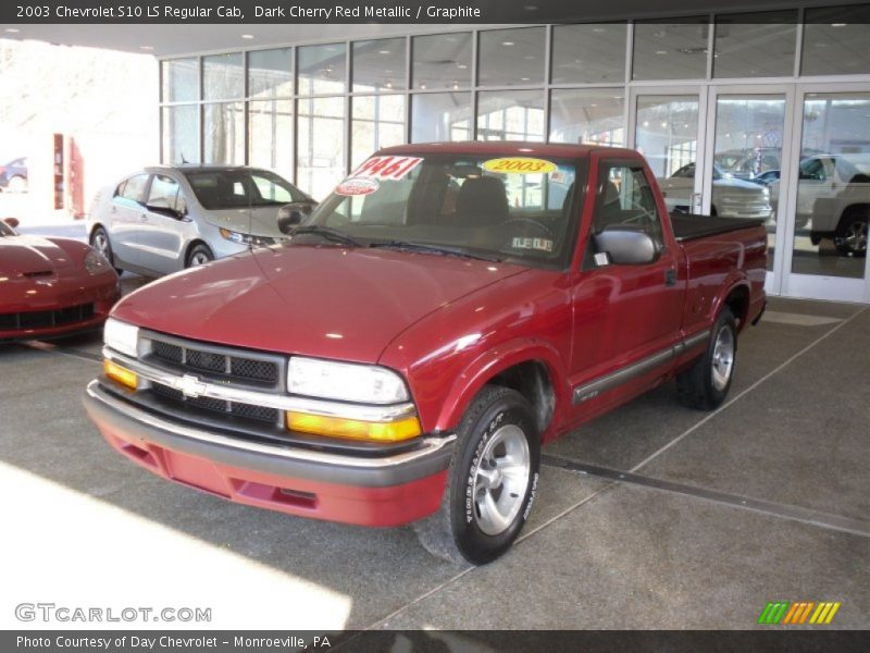 Dark Cherry Red Metallic / Graphite 2003 Chevrolet S10 LS Regular Cab