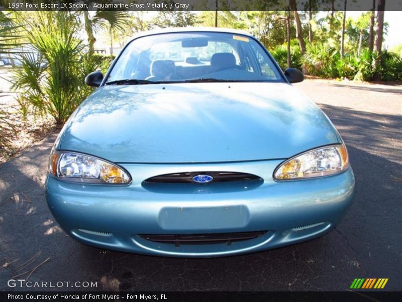 Aquamarine Frost Metallic / Gray 1997 Ford Escort LX Sedan