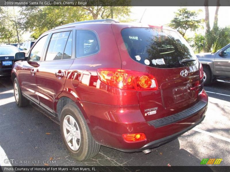Dark Cherry / Beige 2009 Hyundai Santa Fe GLS