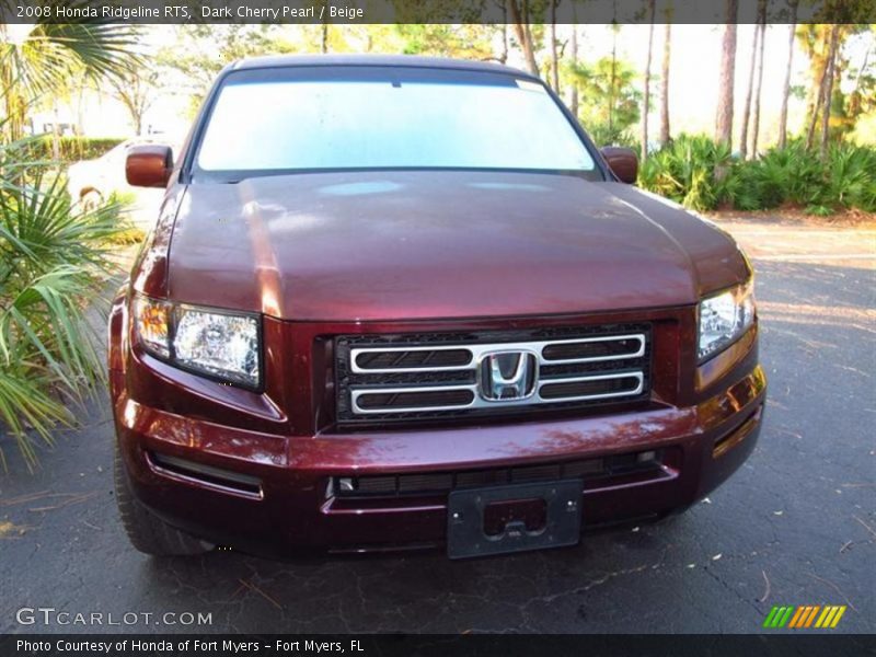 Dark Cherry Pearl / Beige 2008 Honda Ridgeline RTS
