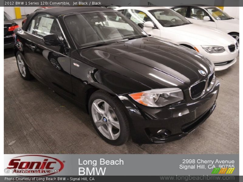 Jet Black / Black 2012 BMW 1 Series 128i Convertible