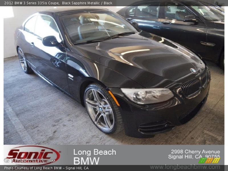 Black Sapphire Metallic / Black 2012 BMW 3 Series 335is Coupe