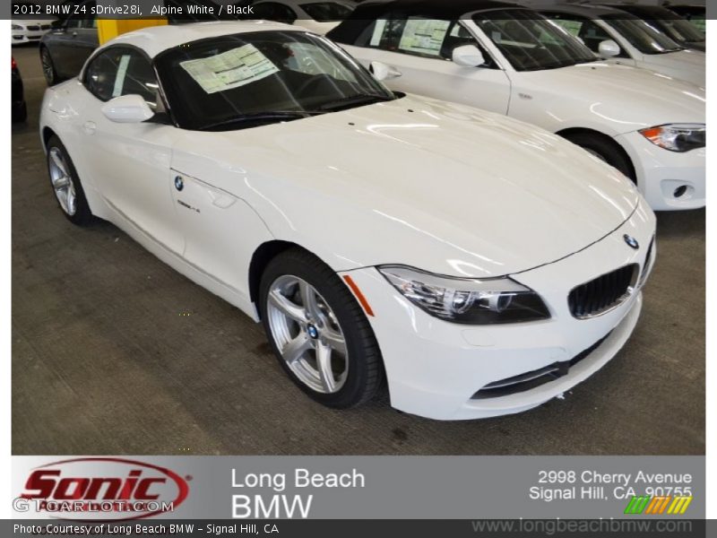 Alpine White / Black 2012 BMW Z4 sDrive28i