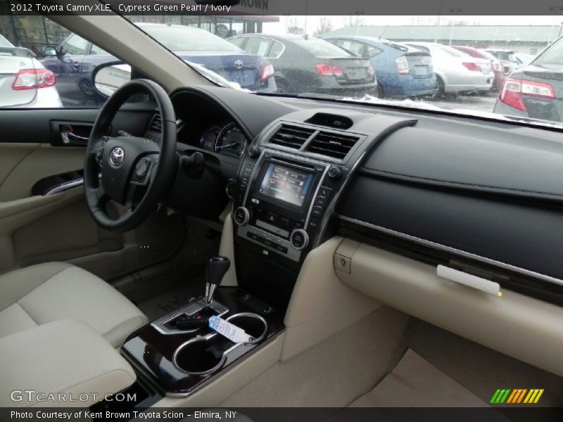 Cypress Green Pearl / Ivory 2012 Toyota Camry XLE