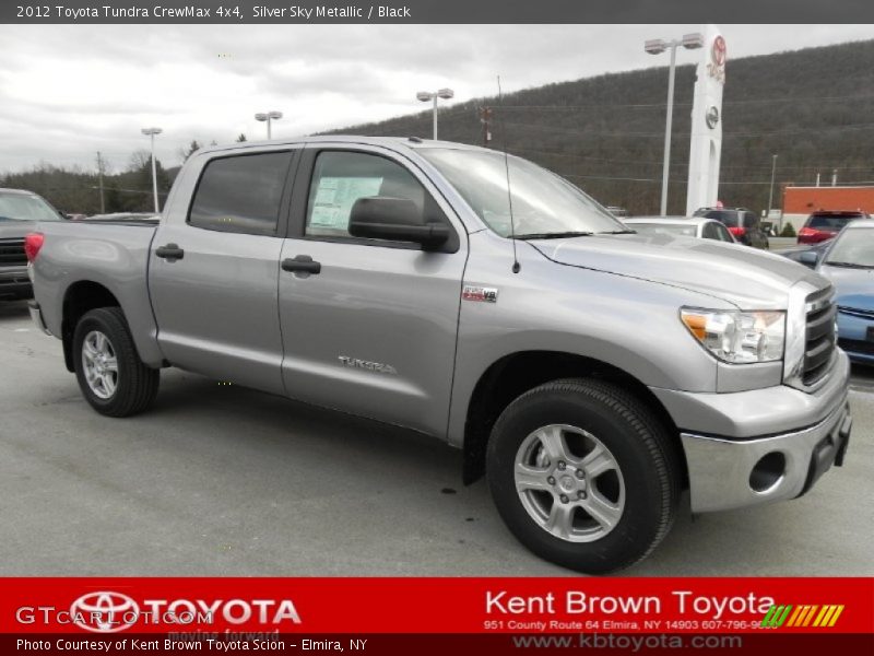 Silver Sky Metallic / Black 2012 Toyota Tundra CrewMax 4x4
