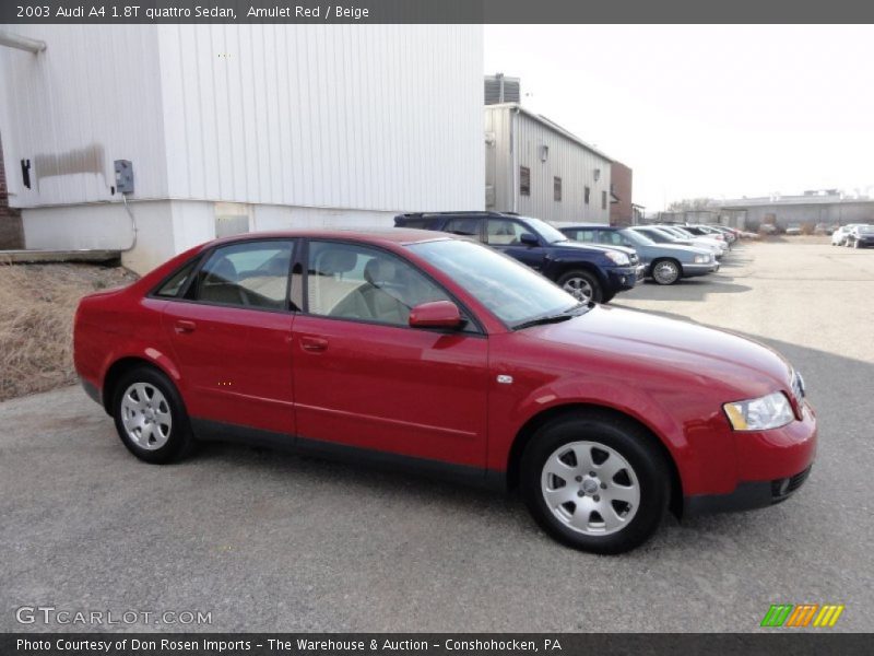 Amulet Red / Beige 2003 Audi A4 1.8T quattro Sedan