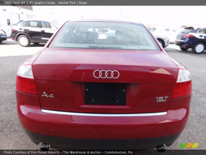 Amulet Red / Beige 2003 Audi A4 1.8T quattro Sedan