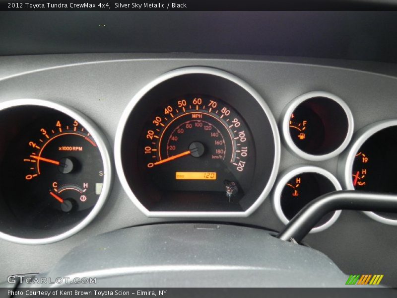 Silver Sky Metallic / Black 2012 Toyota Tundra CrewMax 4x4