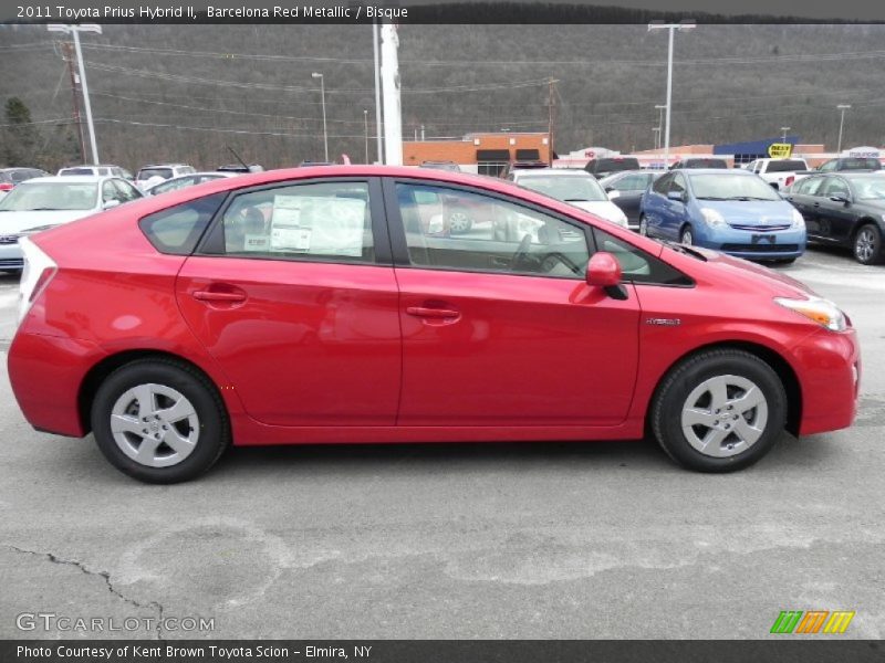 Barcelona Red Metallic / Bisque 2011 Toyota Prius Hybrid II