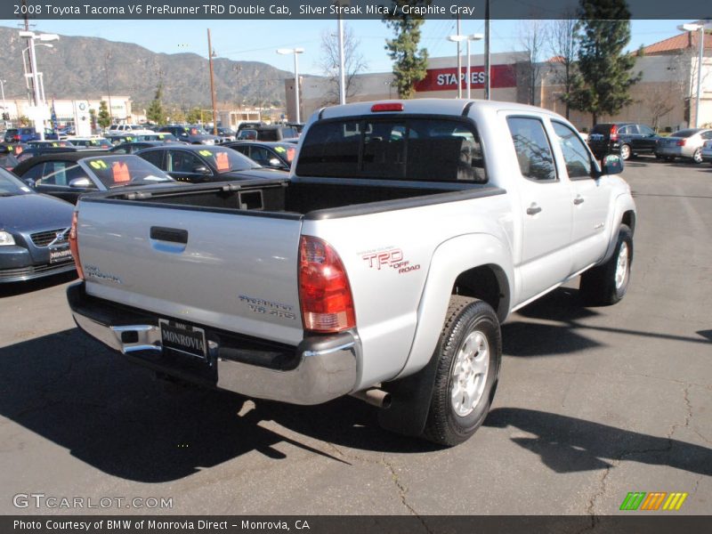 Silver Streak Mica / Graphite Gray 2008 Toyota Tacoma V6 PreRunner TRD Double Cab