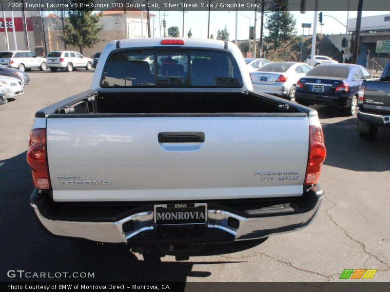 Silver Streak Mica / Graphite Gray 2008 Toyota Tacoma V6 PreRunner TRD Double Cab