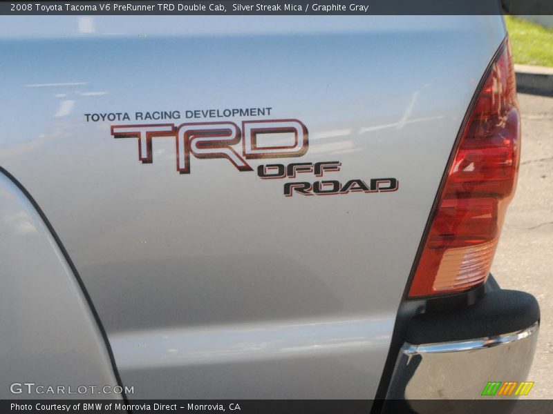 Silver Streak Mica / Graphite Gray 2008 Toyota Tacoma V6 PreRunner TRD Double Cab