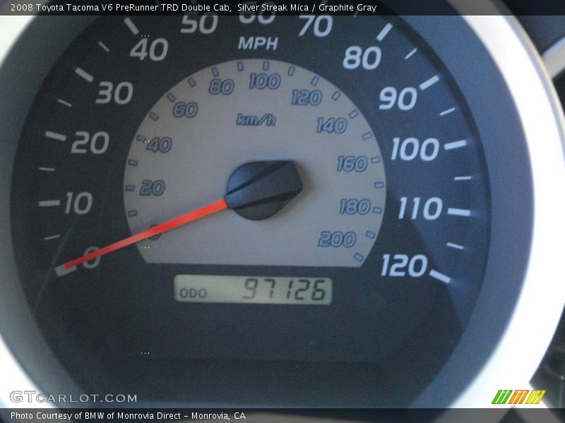 Silver Streak Mica / Graphite Gray 2008 Toyota Tacoma V6 PreRunner TRD Double Cab