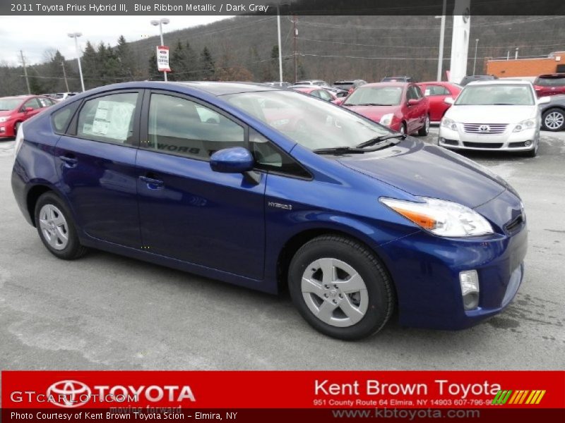 Blue Ribbon Metallic / Dark Gray 2011 Toyota Prius Hybrid III