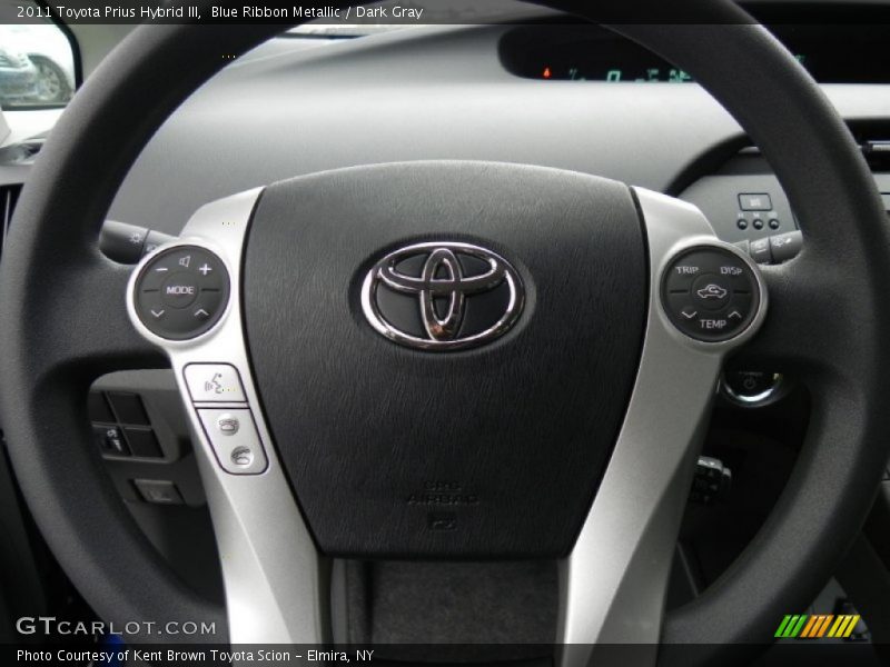 Blue Ribbon Metallic / Dark Gray 2011 Toyota Prius Hybrid III