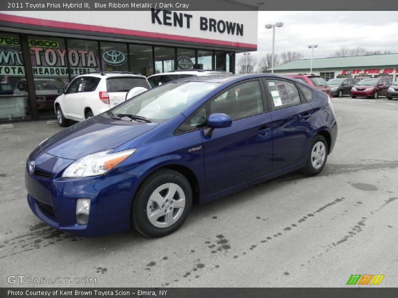 Blue Ribbon Metallic / Dark Gray 2011 Toyota Prius Hybrid III