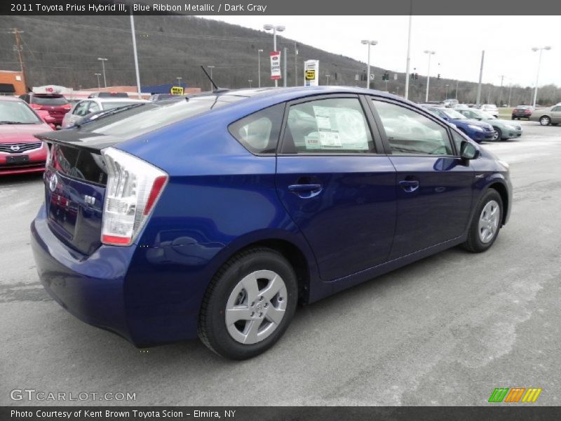 Blue Ribbon Metallic / Dark Gray 2011 Toyota Prius Hybrid III