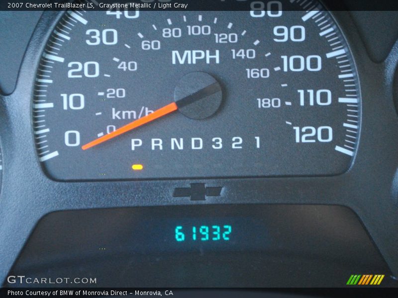 Graystone Metallic / Light Gray 2007 Chevrolet TrailBlazer LS