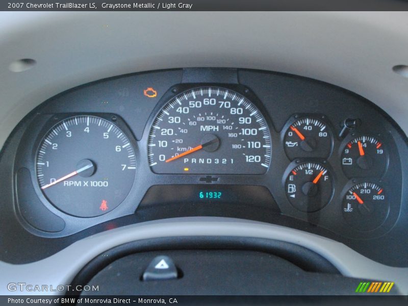 Graystone Metallic / Light Gray 2007 Chevrolet TrailBlazer LS