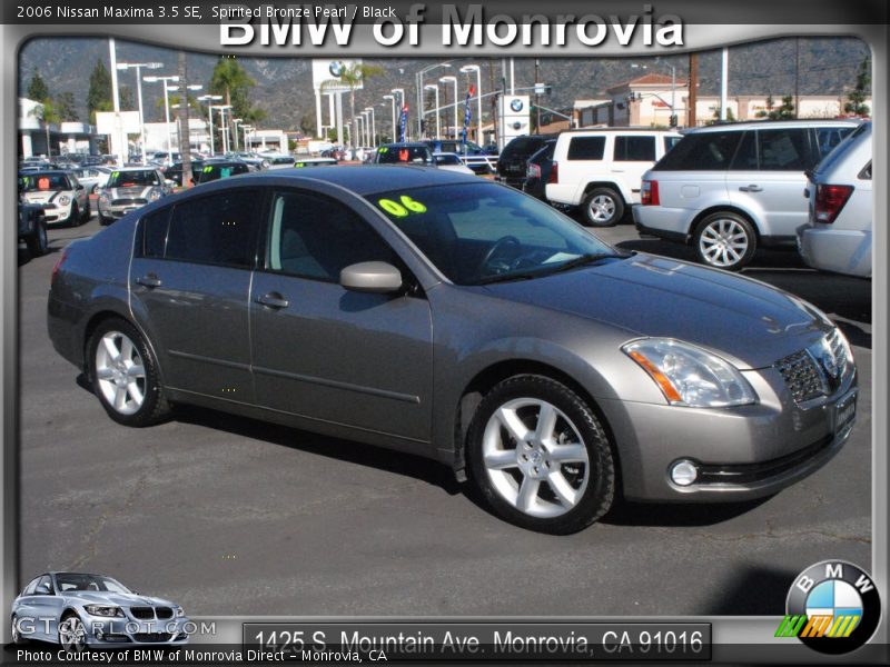 Spirited Bronze Pearl / Black 2006 Nissan Maxima 3.5 SE