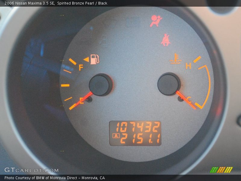 Spirited Bronze Pearl / Black 2006 Nissan Maxima 3.5 SE