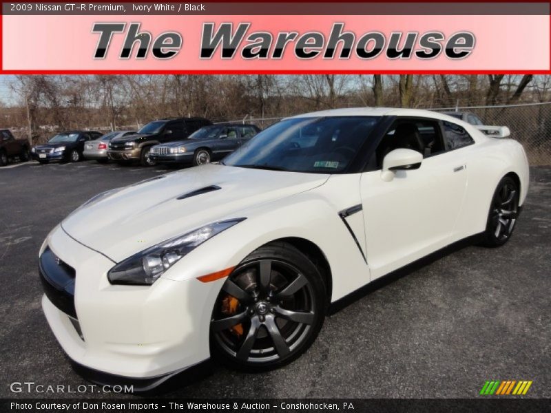 Ivory White / Black 2009 Nissan GT-R Premium