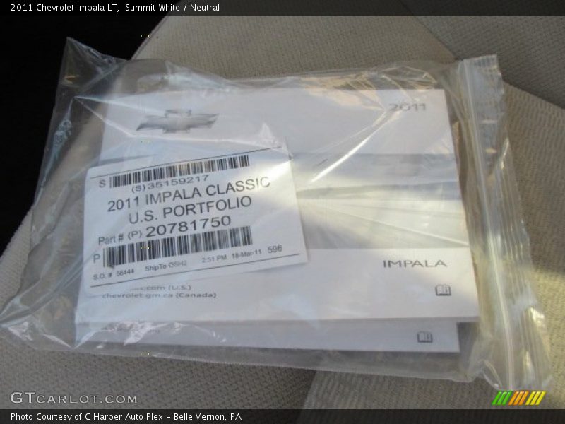 Summit White / Neutral 2011 Chevrolet Impala LT