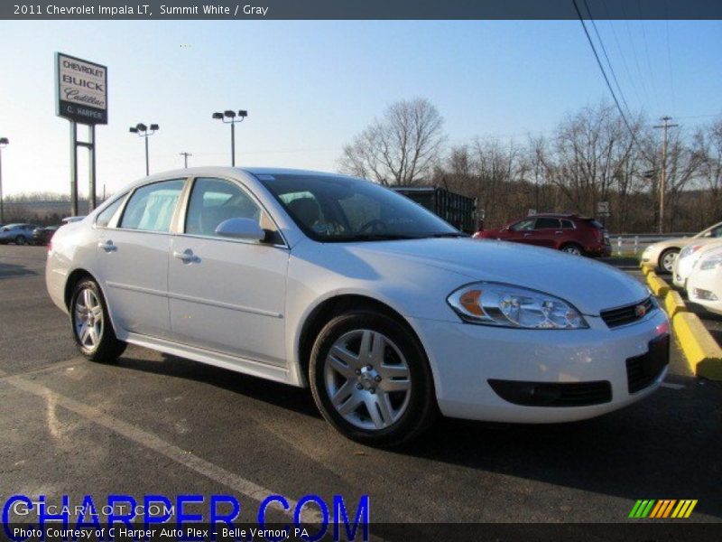 Summit White / Gray 2011 Chevrolet Impala LT