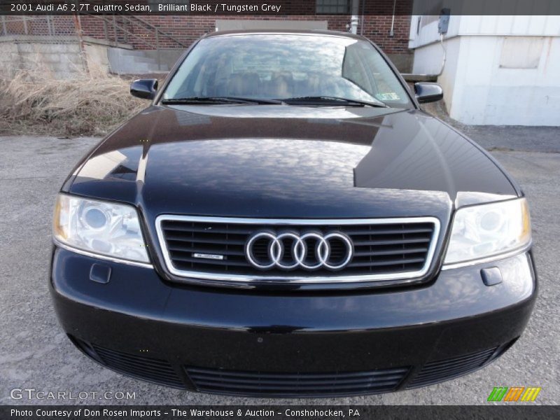 Brilliant Black / Tungsten Grey 2001 Audi A6 2.7T quattro Sedan