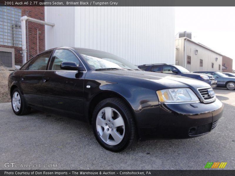 Brilliant Black / Tungsten Grey 2001 Audi A6 2.7T quattro Sedan