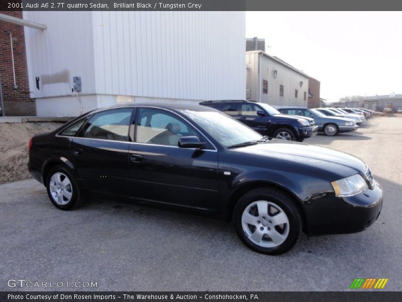 Brilliant Black / Tungsten Grey 2001 Audi A6 2.7T quattro Sedan