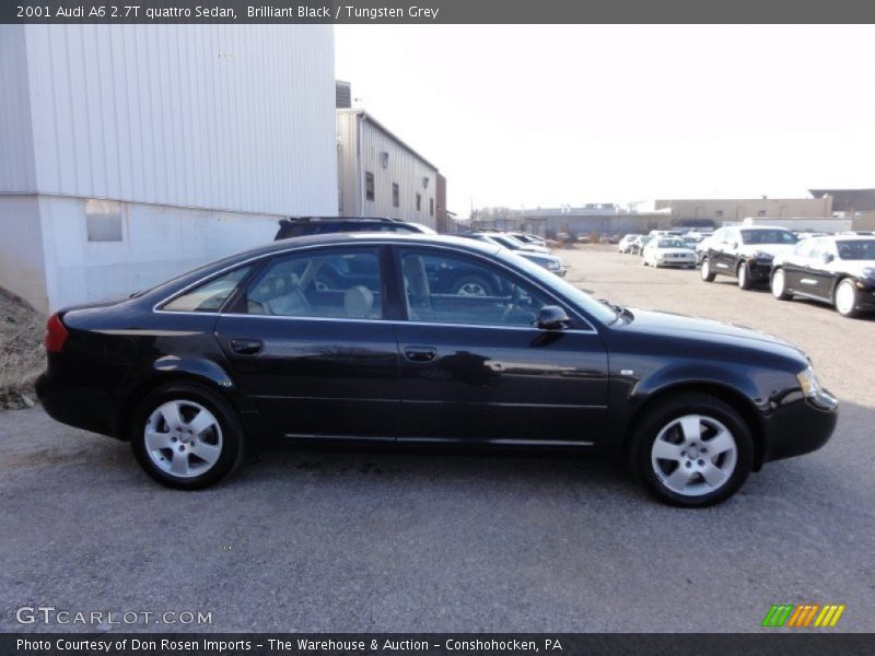 Brilliant Black / Tungsten Grey 2001 Audi A6 2.7T quattro Sedan