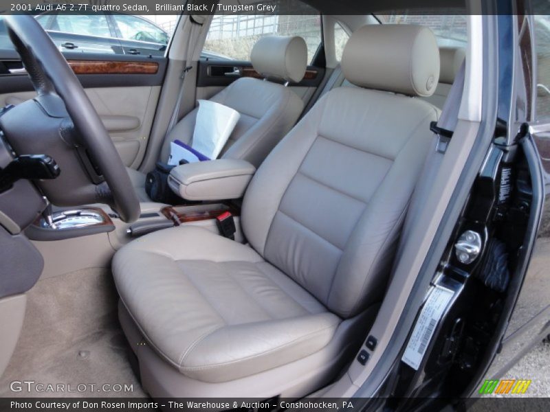 Brilliant Black / Tungsten Grey 2001 Audi A6 2.7T quattro Sedan