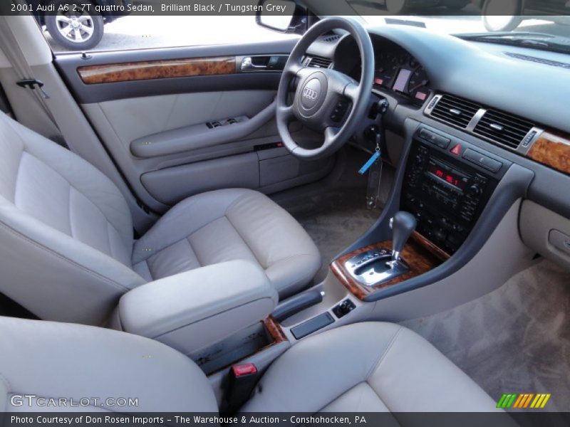 Brilliant Black / Tungsten Grey 2001 Audi A6 2.7T quattro Sedan