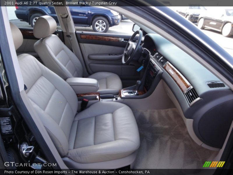 Brilliant Black / Tungsten Grey 2001 Audi A6 2.7T quattro Sedan