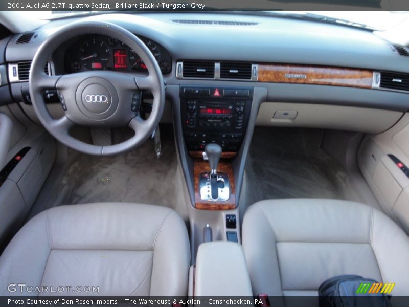 Brilliant Black / Tungsten Grey 2001 Audi A6 2.7T quattro Sedan