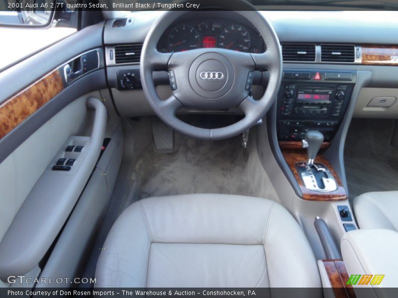 Brilliant Black / Tungsten Grey 2001 Audi A6 2.7T quattro Sedan