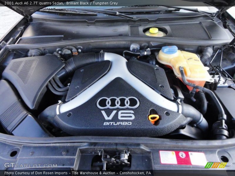 Brilliant Black / Tungsten Grey 2001 Audi A6 2.7T quattro Sedan