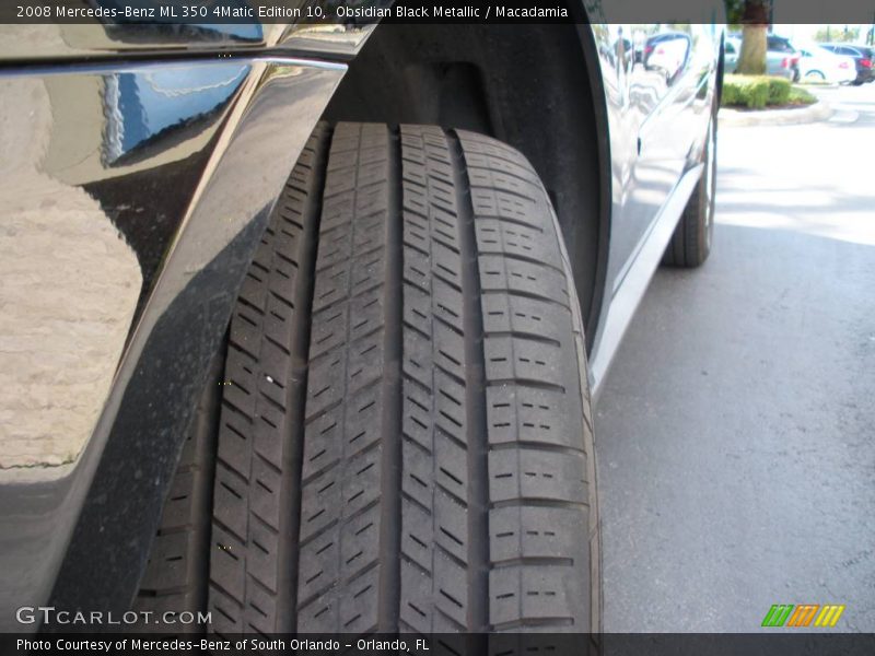 Obsidian Black Metallic / Macadamia 2008 Mercedes-Benz ML 350 4Matic Edition 10