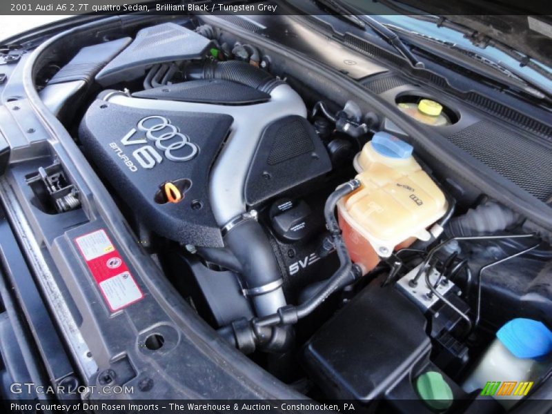 Brilliant Black / Tungsten Grey 2001 Audi A6 2.7T quattro Sedan