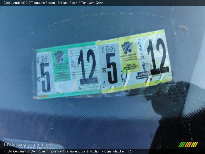 Brilliant Black / Tungsten Grey 2001 Audi A6 2.7T quattro Sedan