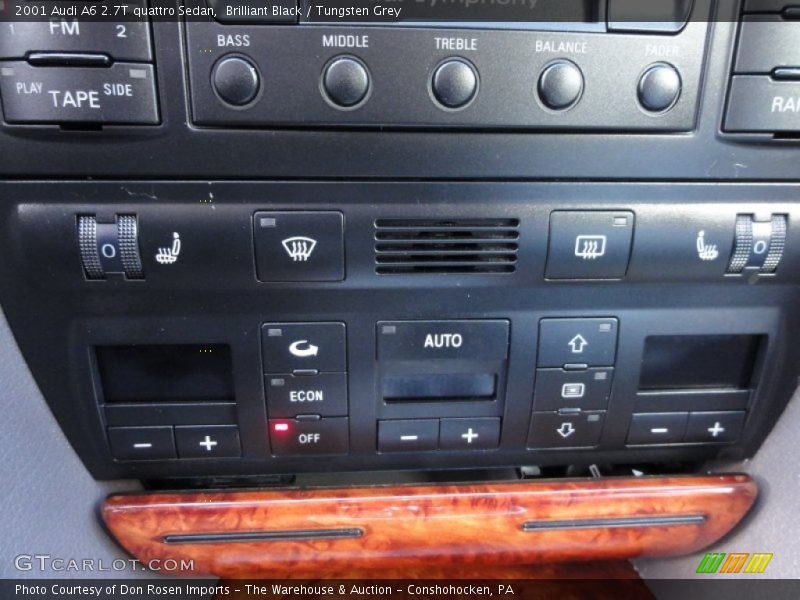 Brilliant Black / Tungsten Grey 2001 Audi A6 2.7T quattro Sedan